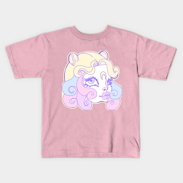 Pastel Girl Kids T-Shirt by Flowersintheradiator